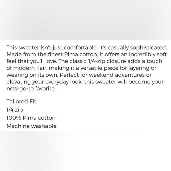 Jos. A. Bank Traveler Mens 1/4 zip pullover sweater, Size Large - Picture 8 of 8